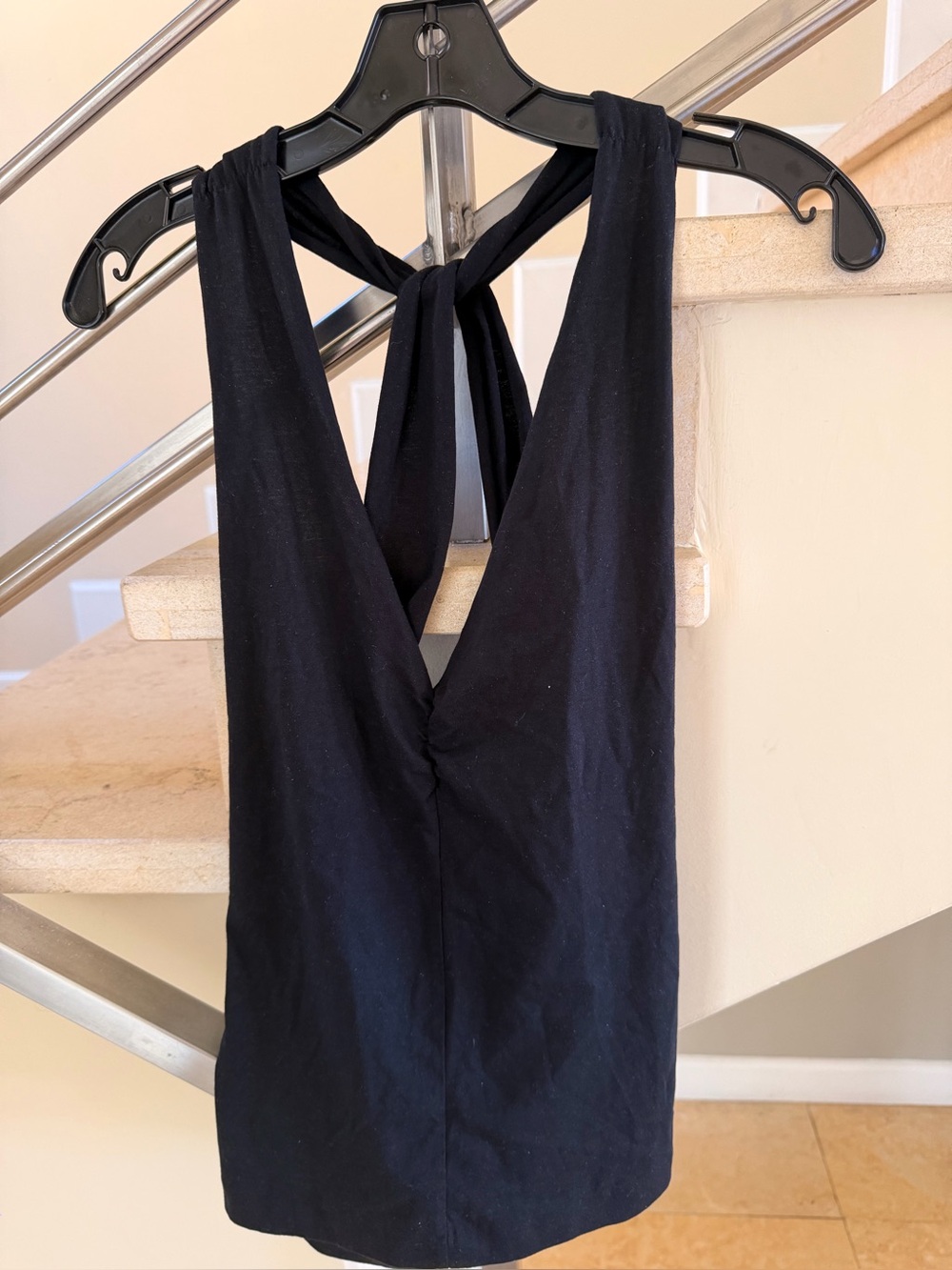 Vintage DKNY Black Backless Top